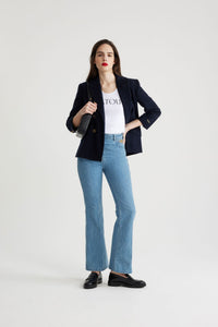 Veste croisée à boutons dorés - Bleu Marine