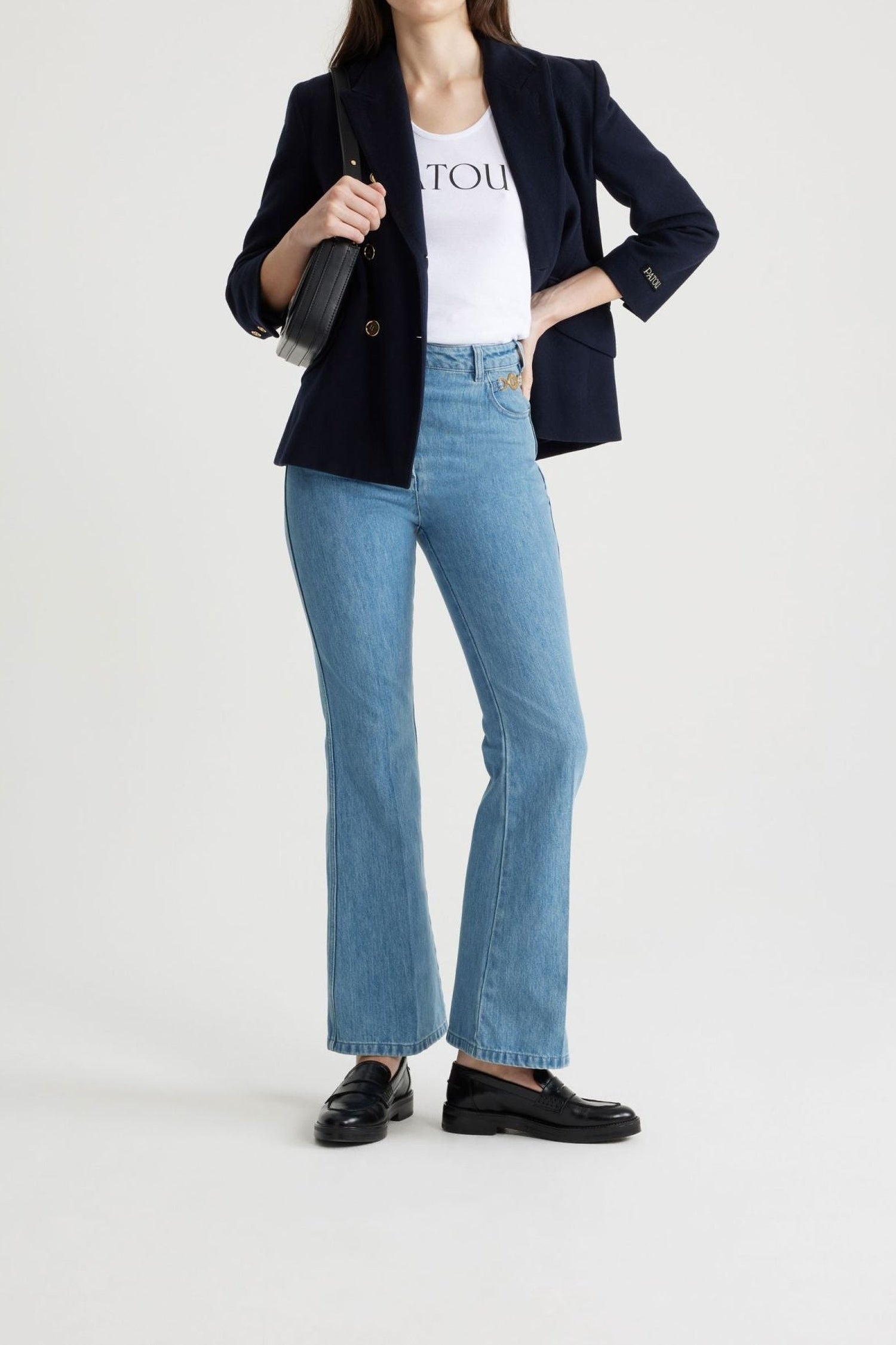 Veste croisée à boutons dorés