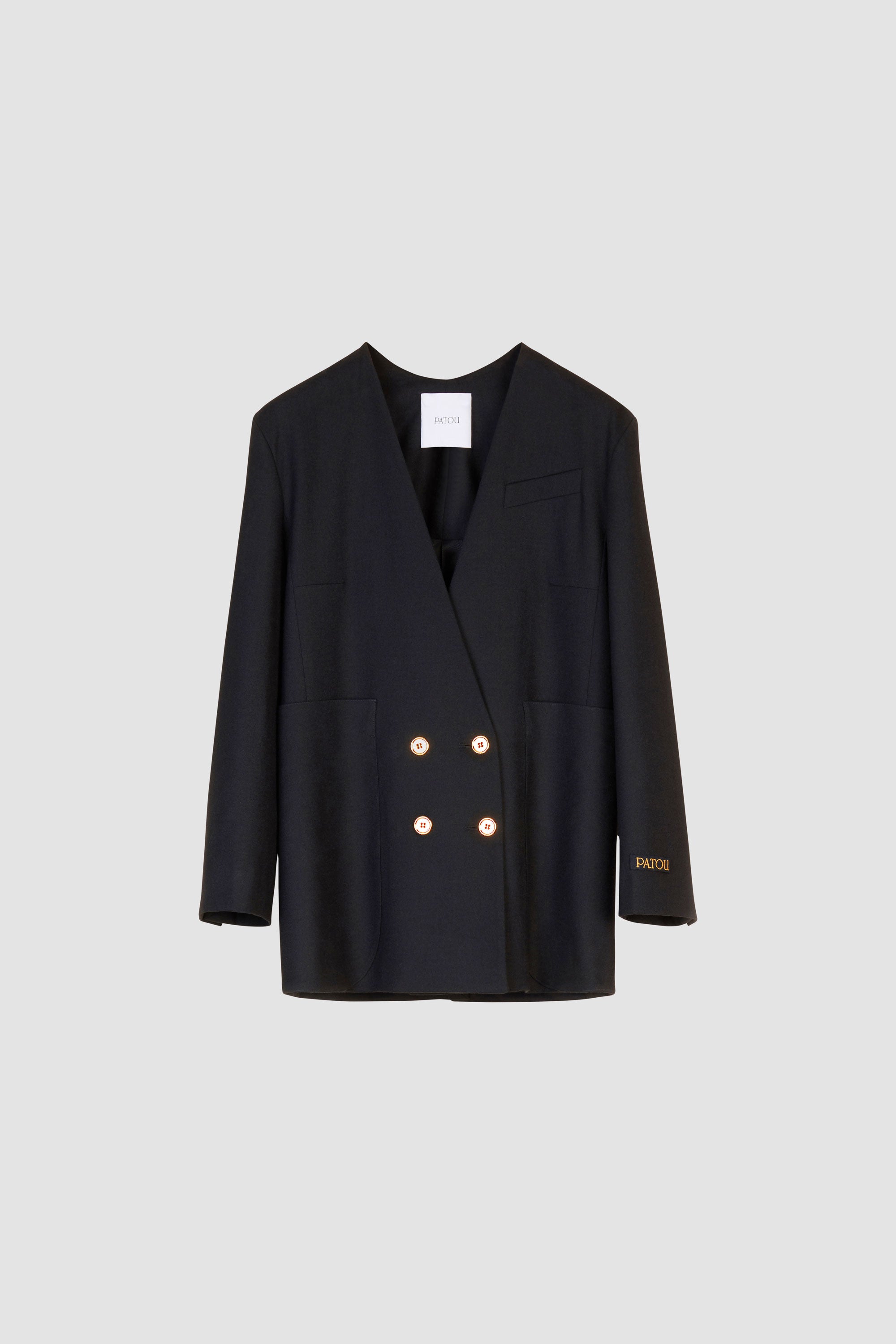 Veste croisée sans revers