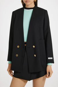 Veste croisée sans revers