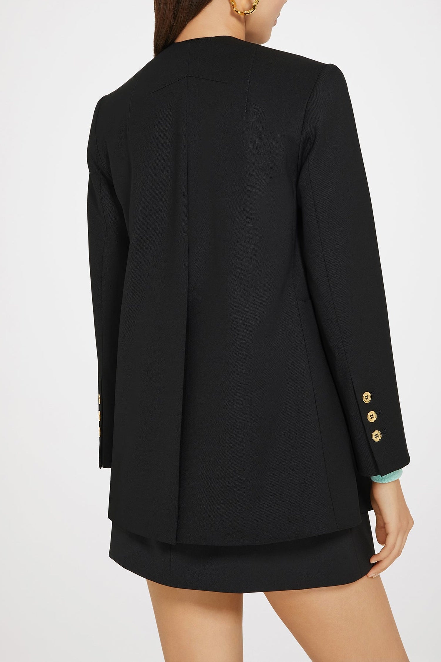 Veste croisée sans revers