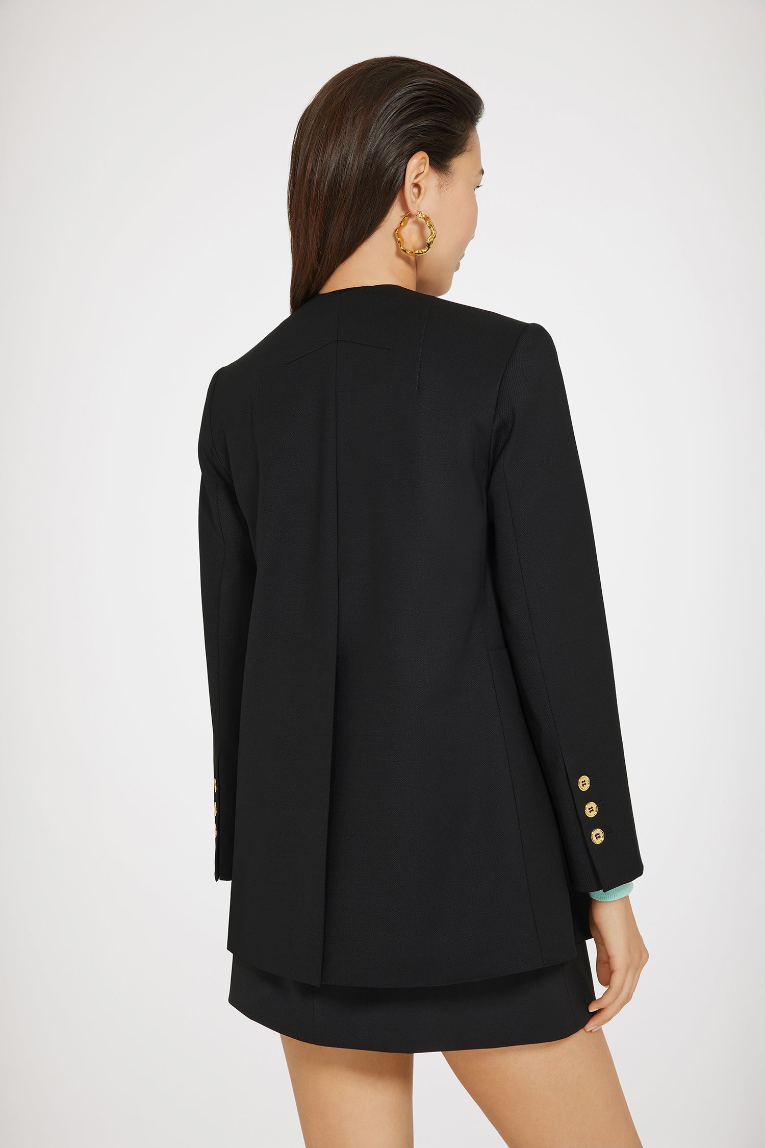 Veste croisée sans revers