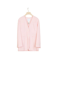 Collarless summer wool jacket - Pivoine