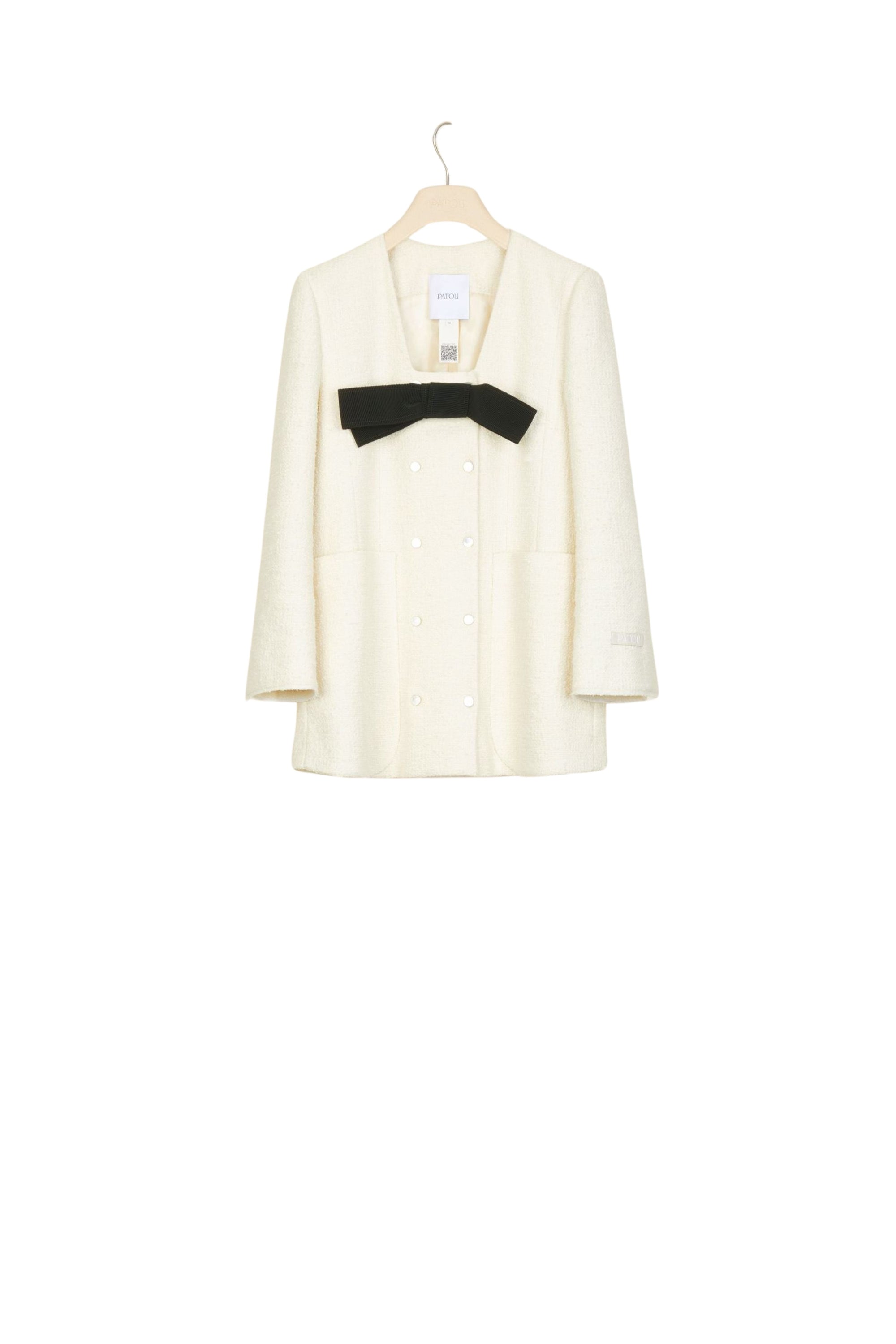 Veste en tweed à noeud - Sable