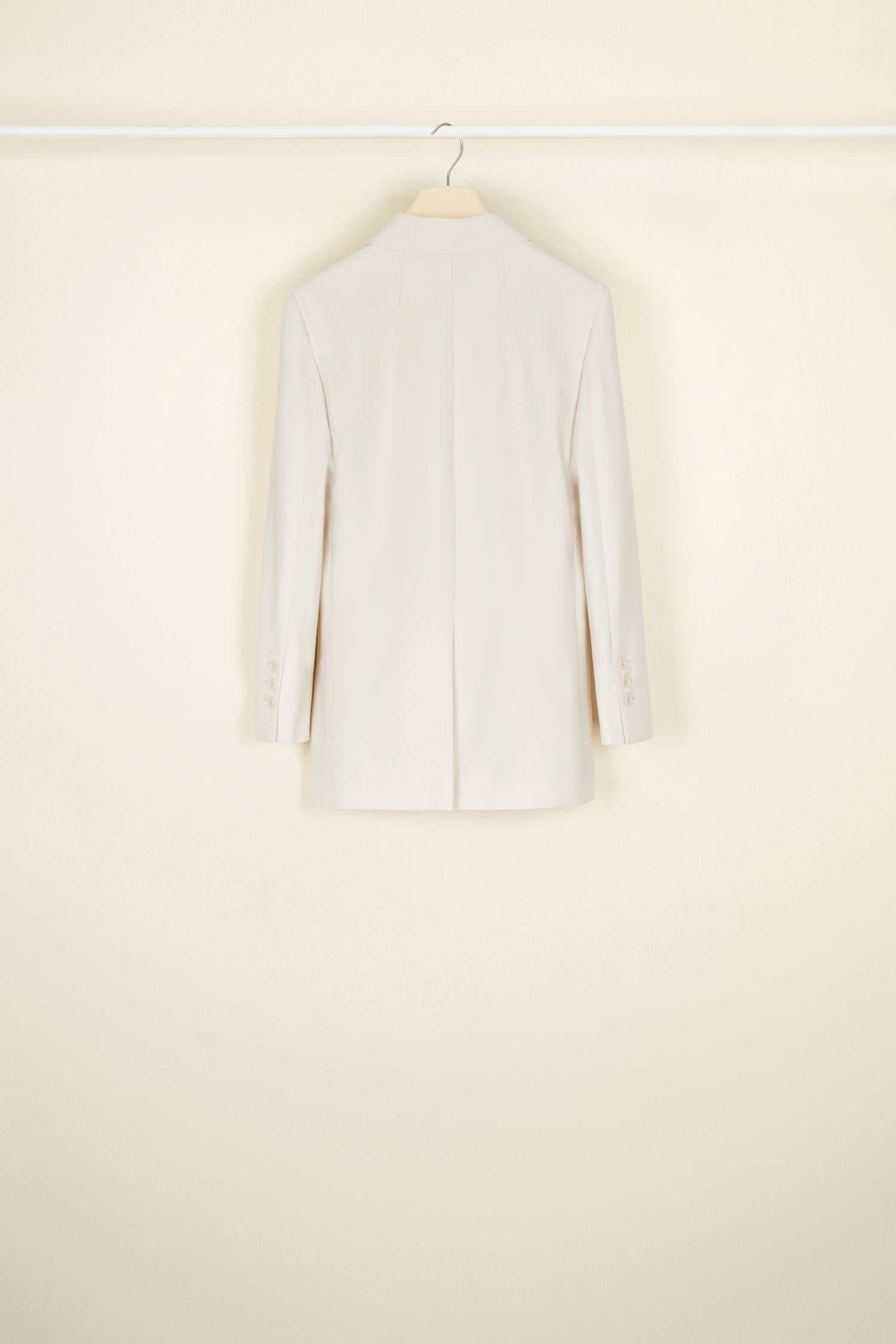 Veste en laine à bouton bijou - Champagne