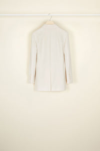 Wool jacket with jewel button - Champagne