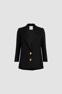 Veste en laine à bouton bijou
