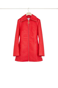 Veste longue zippée en nylon matelassé éco-responsable