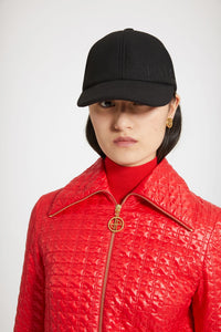 Veste longue zippée en nylon matelassé éco-responsable - Rouge