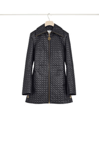 Veste longue zippée en nylon matelassé éco-responsable