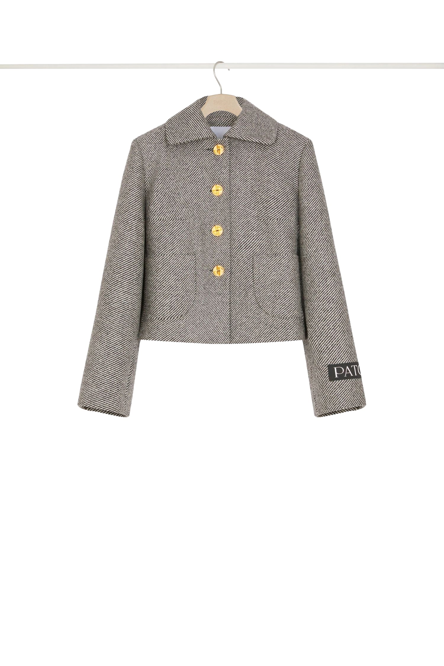 Veste courte en tweed stretch