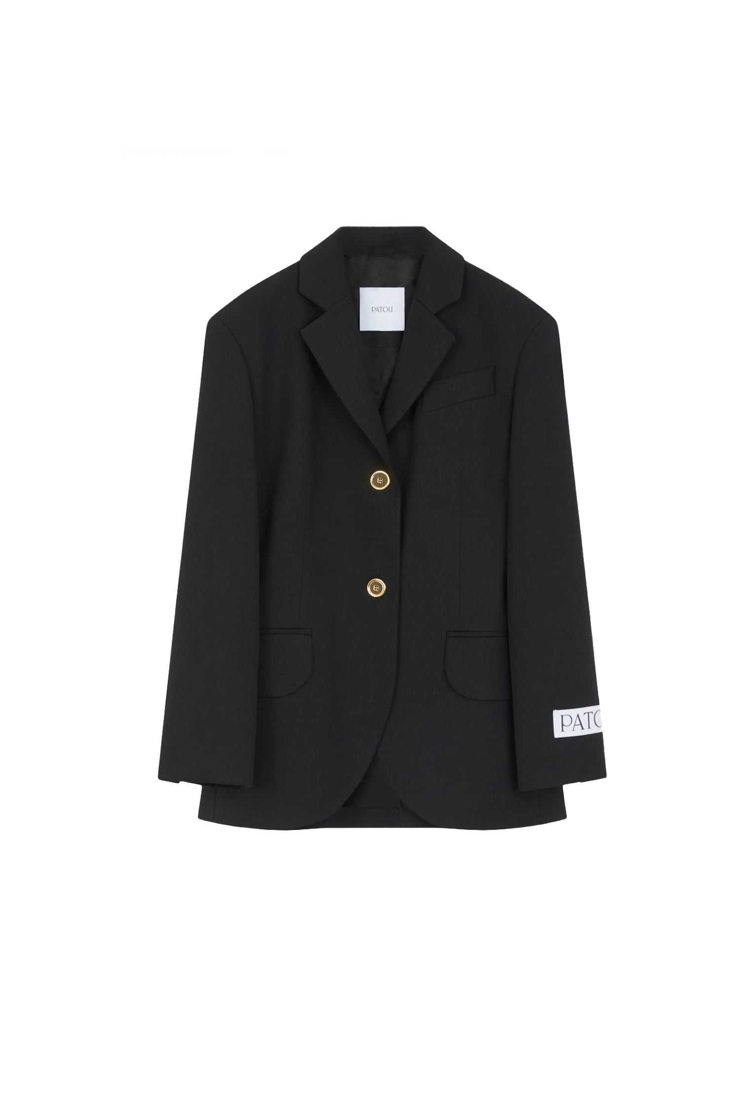 Veste ceinturée en laine - Noir