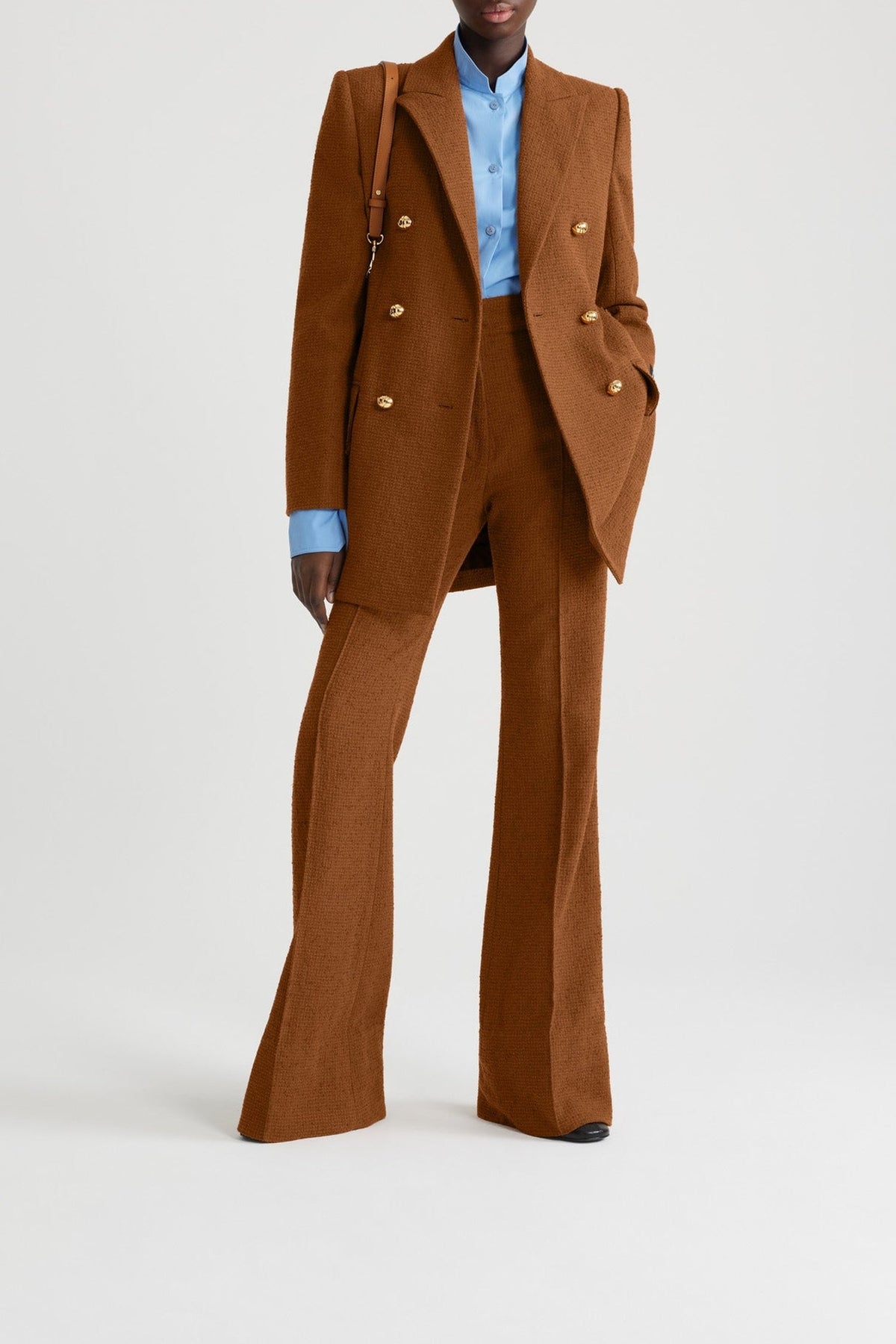 Autumn Leaf / Veste croisée en tweed de laine éco-responsable et coton bio