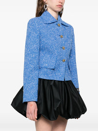 Victoria Blue / Veste courte iconique en tweed de laine éco-responsable et coton bio