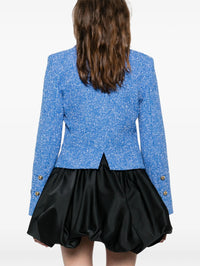 Victoria Blue / Veste courte iconique en tweed de laine éco-responsable et coton bio