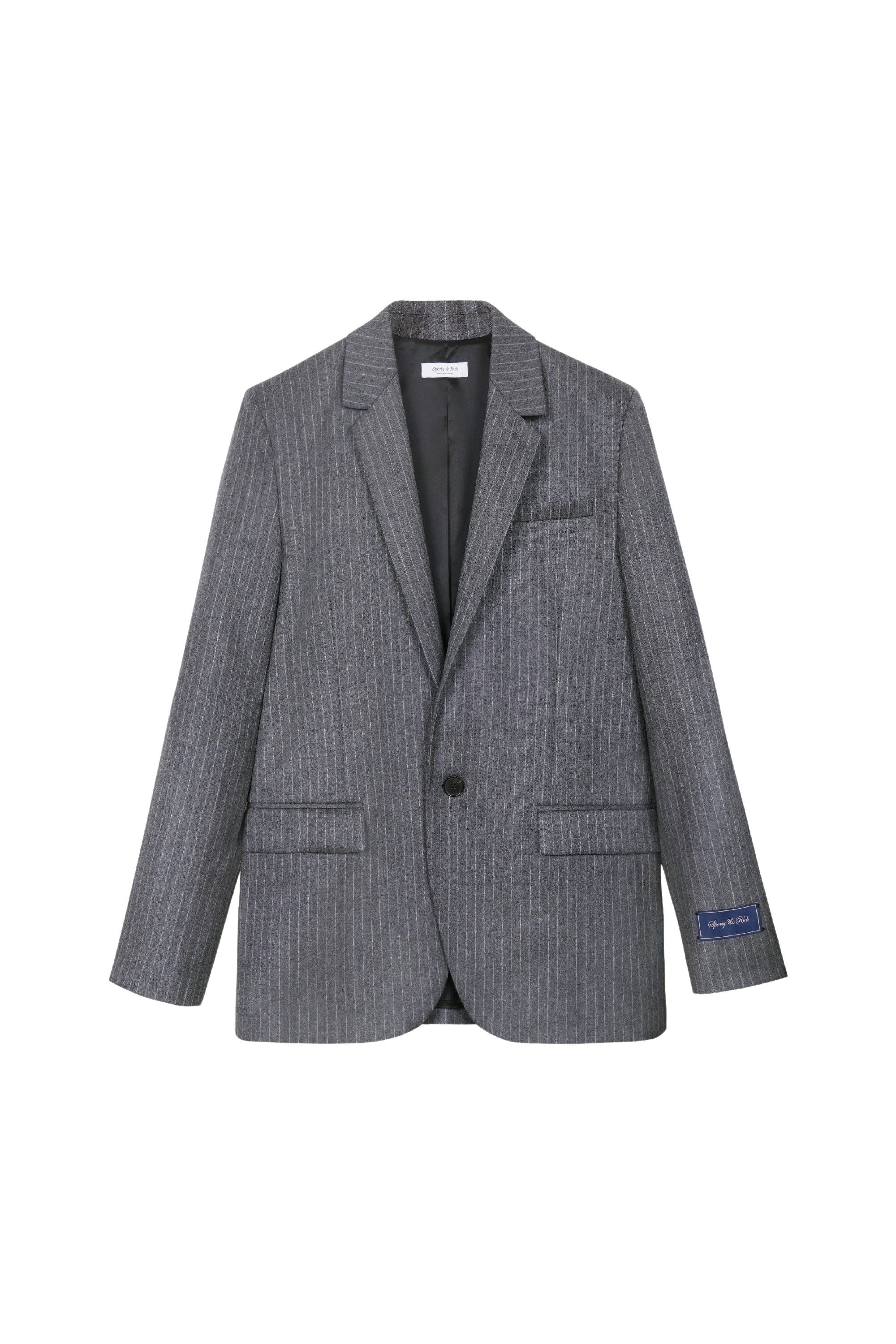 Blazer Friars à rayures en laine - Grey