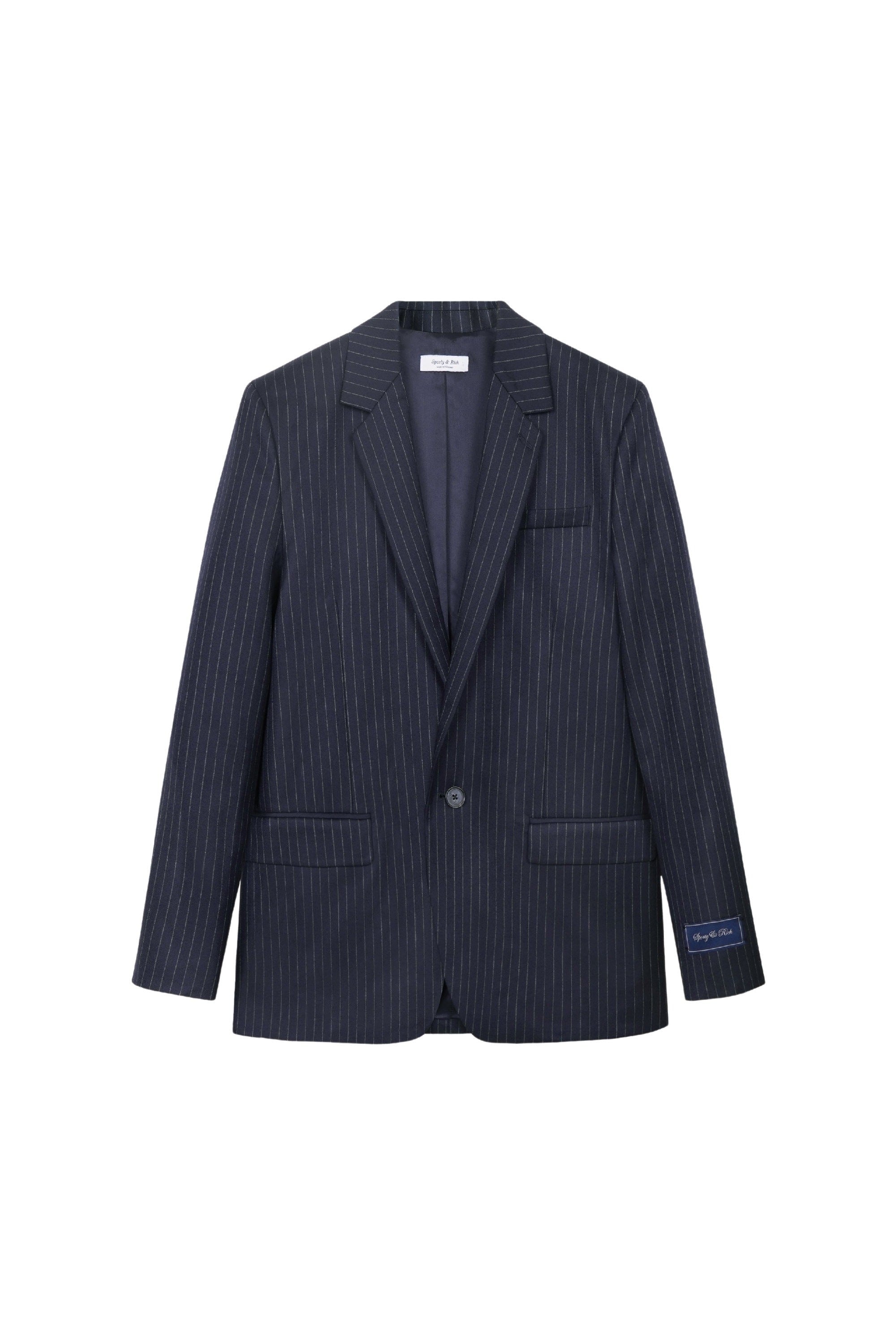 Blazer Friars à rayures en laine - Navy
