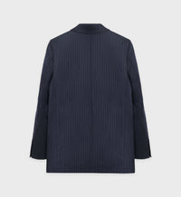 Blazer Friars à rayures en laine - Navy