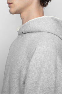 Sweat à capuche unisexe Jackie en coton - Gris Clair & Lait