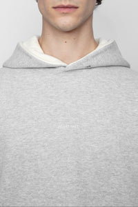 Sweat à capuche unisexe Jackie en coton - Gris Chine