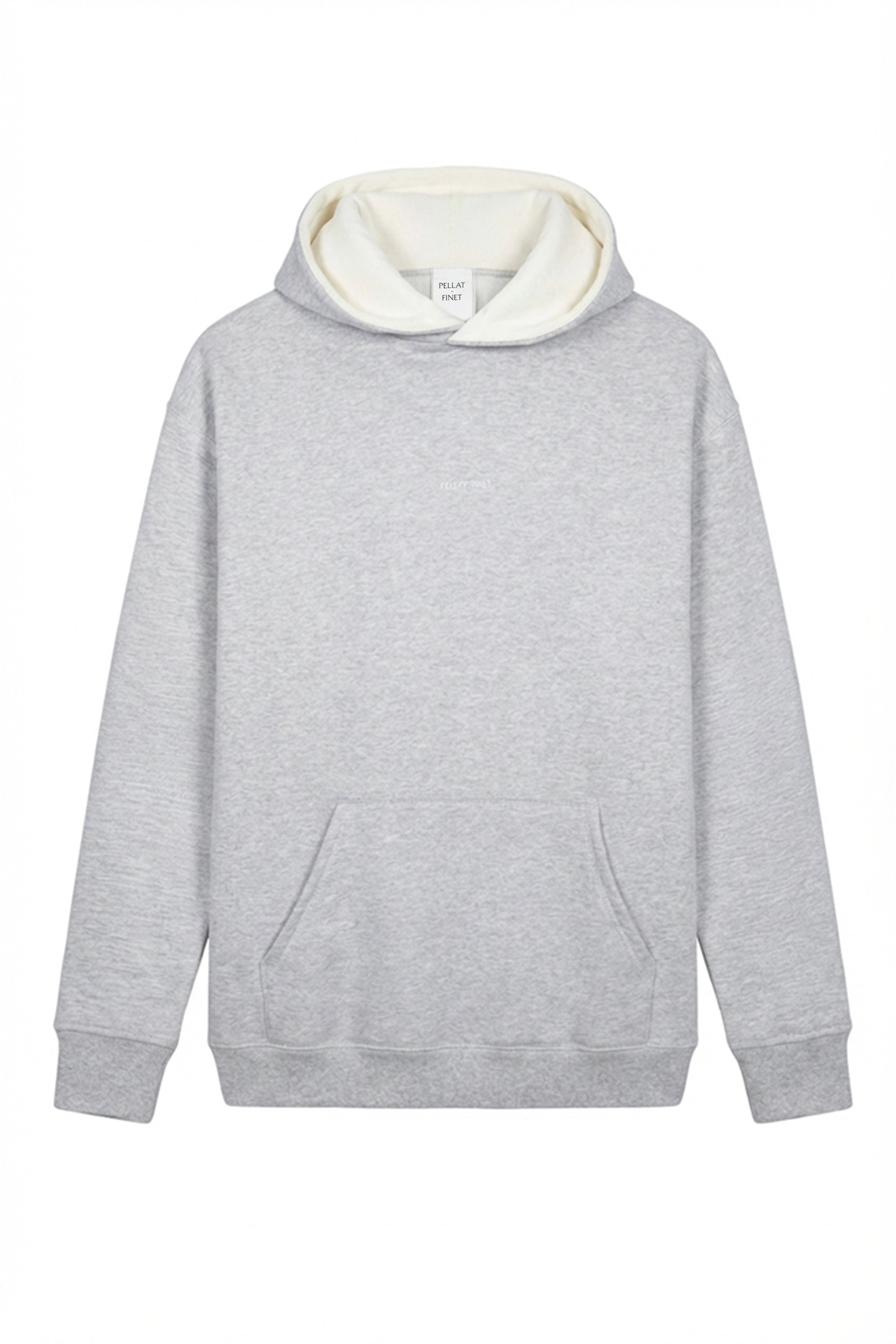 Sweat à capuche unisexe Jackie en coton - Gris Clair & Lait