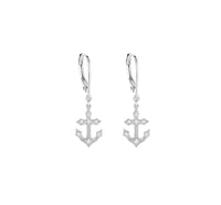 "Jala" 18K white gold hoop earrings set with diamonds - White gold