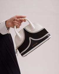 Sac à main Janae en maille - Black & White