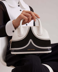 Sac à main Janae en maille - Black & White