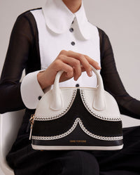 Sac à main Janae en maille - Black & White