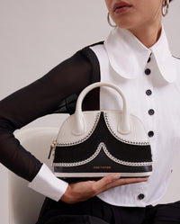 Sac à main Janae en maille - Black & White
