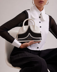 Sac à main Janae en maille - Black & White