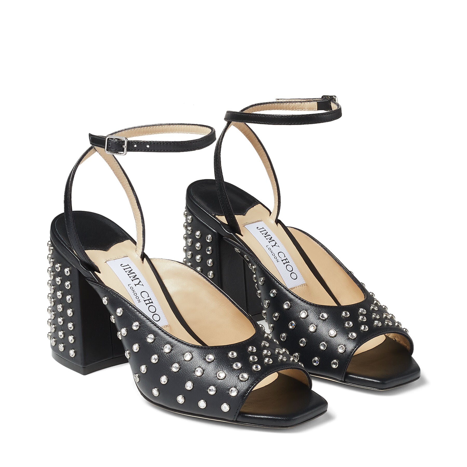 ZNO STOCK 0 DJV 2/0 ST 0% Price 190 / Reco 200 BLACK/CRYSTAL Sandal JASSIDY 85