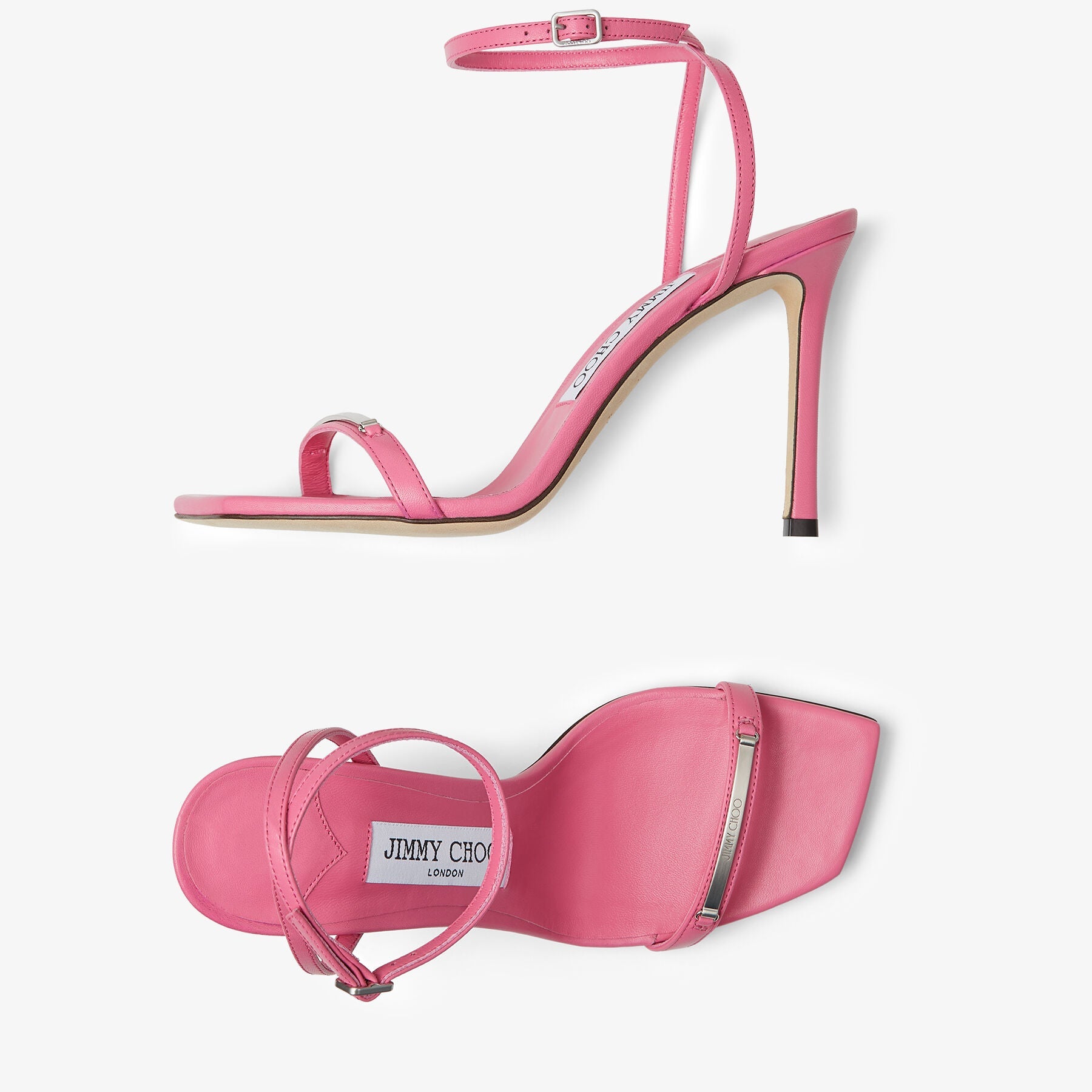 Sandales Jaxon 95 en cuir - Candy Pink