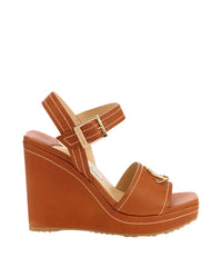 Sandales JC à plateforme 110 en cuir vachetta - Tan