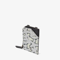 JC leather card case - Silver Mix