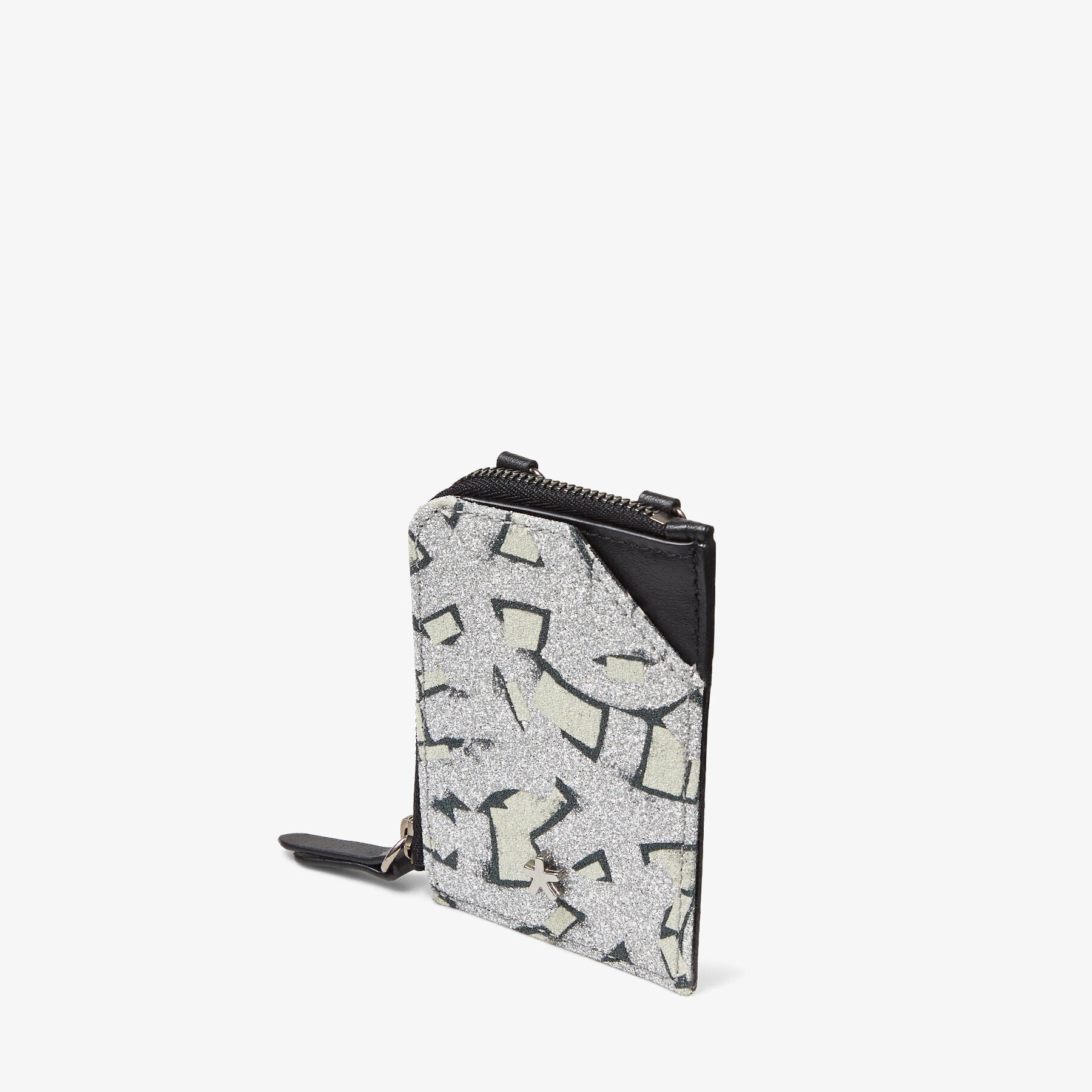 JC leather card case - Silver Mix