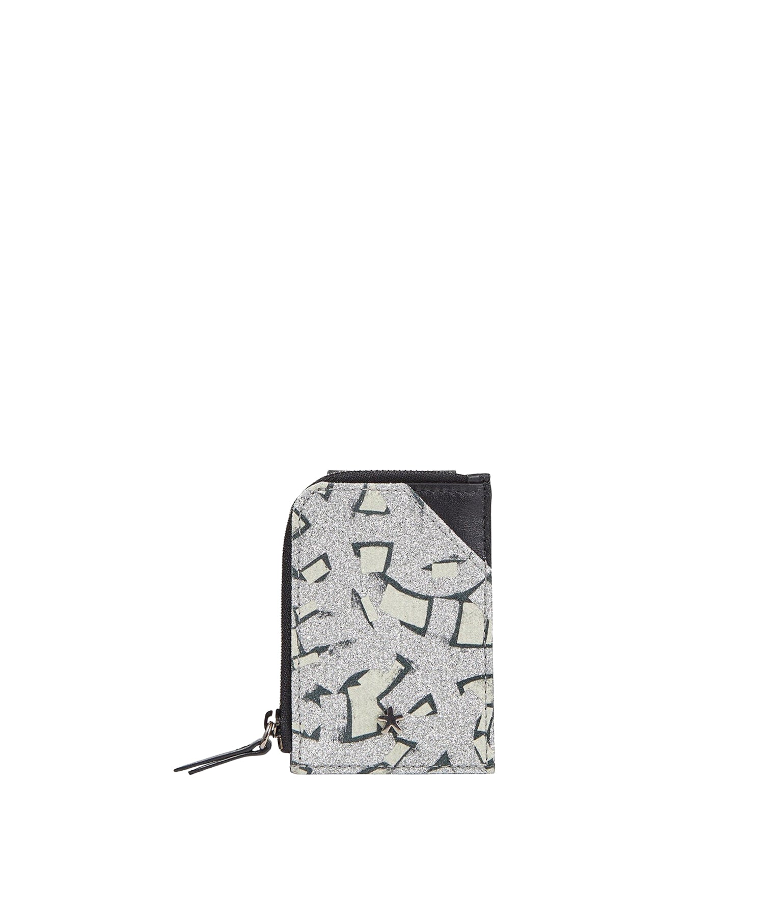 JC leather card case - Silver Mix