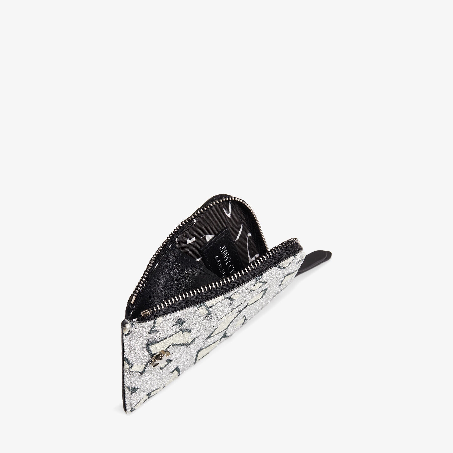 JC leather card case - Silver Mix