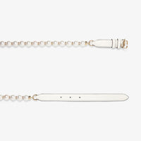 Ceinture JC-Chain en cuir avec perles et logo - Latte & Light Gold