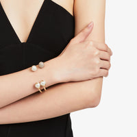 ZNO STOCK 0 / Reco 80 GOLD Bracelet JC CRYSTAL CUFF