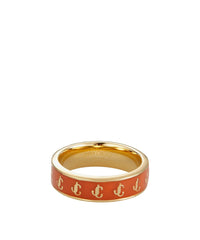 ZNO STOCK 0 DJV 11/8 ST 73% Price 50 / Reco 60 GOLD/AMBER ORANGE RINGS JC ENAMEL RING