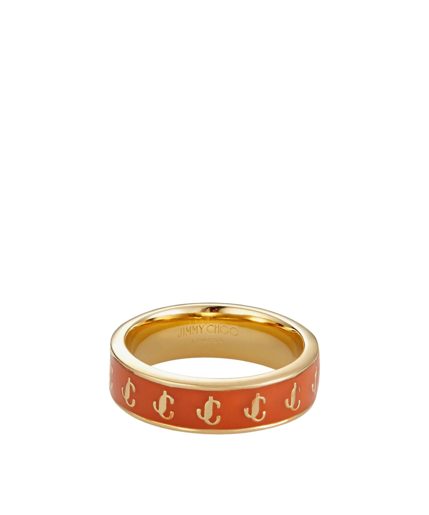 ZNO STOCK 0 DJV 11/8 ST 73% Price 50 / Reco 60 GOLD/AMBER ORANGE RINGS JC ENAMEL RING