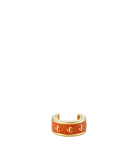 Earcuff en métal et émail - Orange