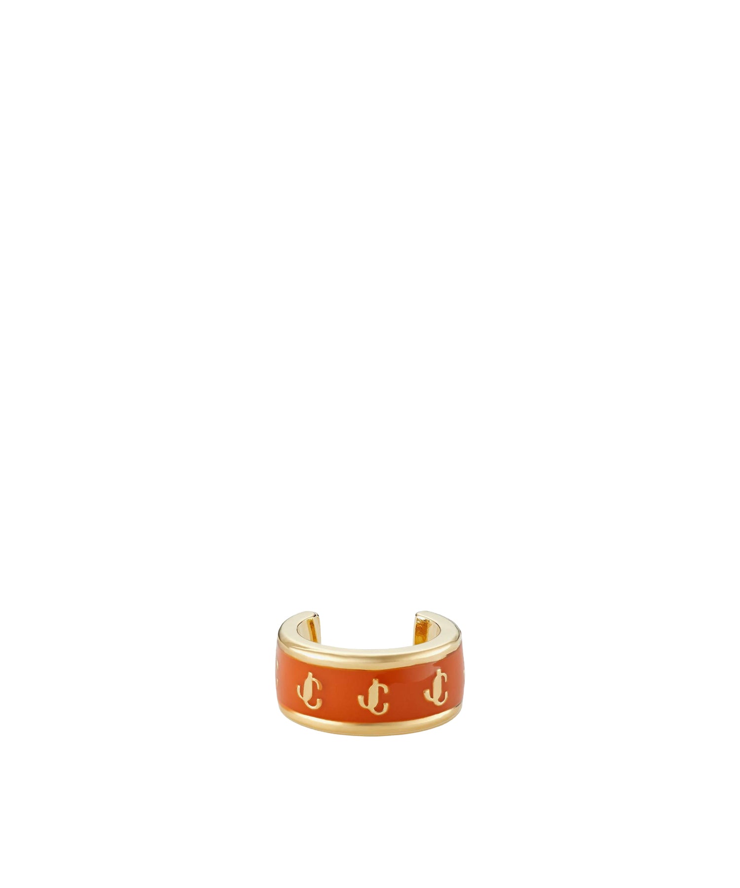 Earcuff en métal et émail - Orange