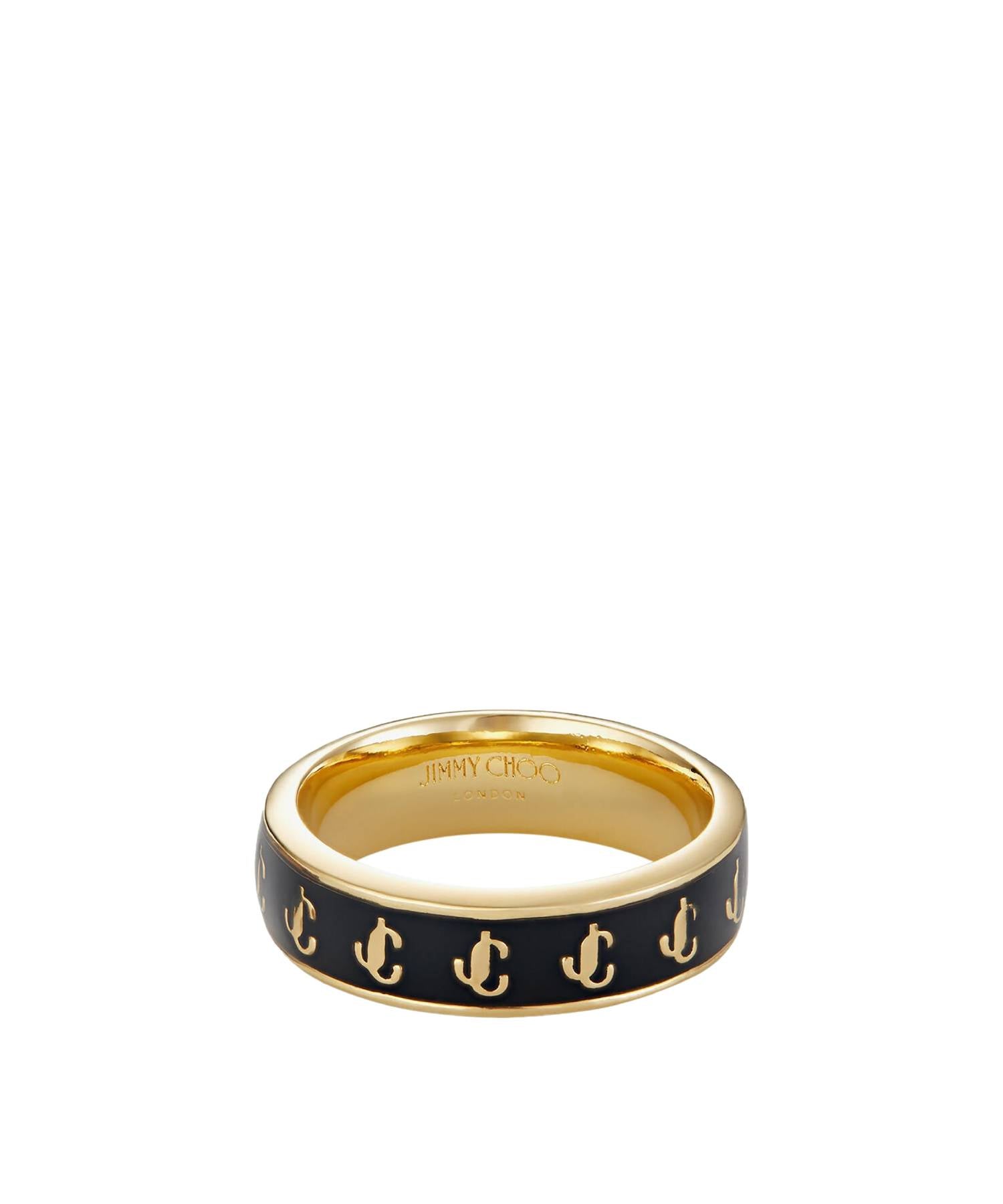 ZNO STOCK 0 DJV 8/6 ST 75% Prix 50 / Reco 60 GOLD/BLACK Rings JC ENAMEL RING
