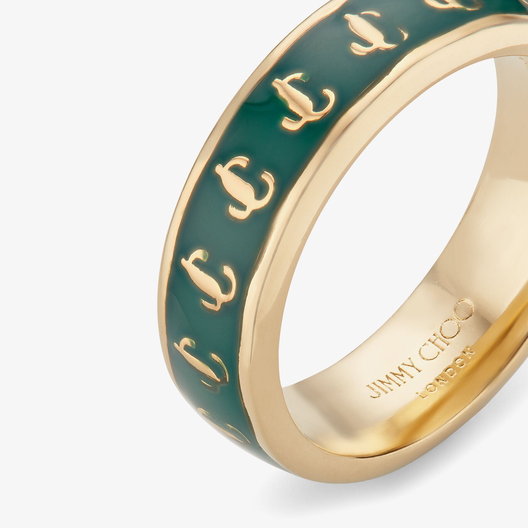 ZNO STOCK 0 / Reco 60 GOLD/EMERALD Rings JC ENAMEL RING
