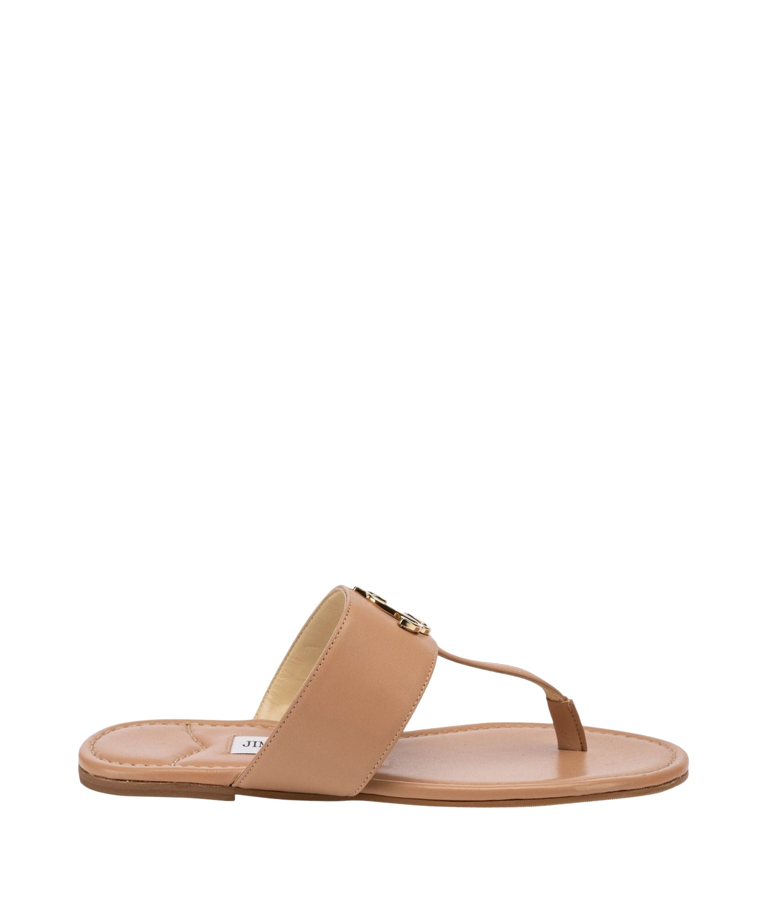 Sandales JC plates à logo en cuir - Powder Pink