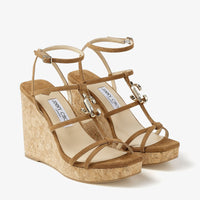 JC 110 wedge sandals in suede - Cuoio