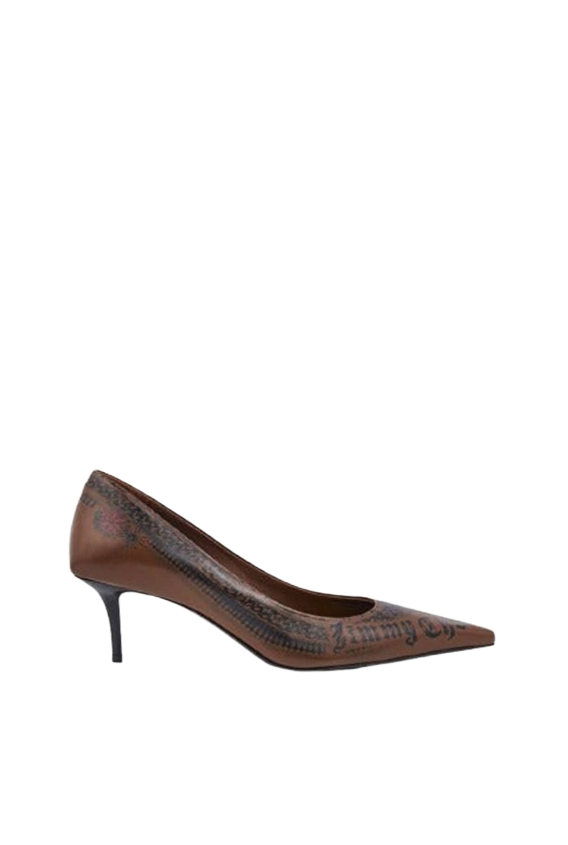 Escarpins JPG x Jimmy Choo 60 en cuir - Brown & Black