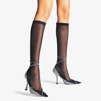 ZNO STOCK 0 DJV 2/2 ST 100% Prix 390 / Reco 280 BLACK/SILVER Shoe JCxM SOCK PUMP